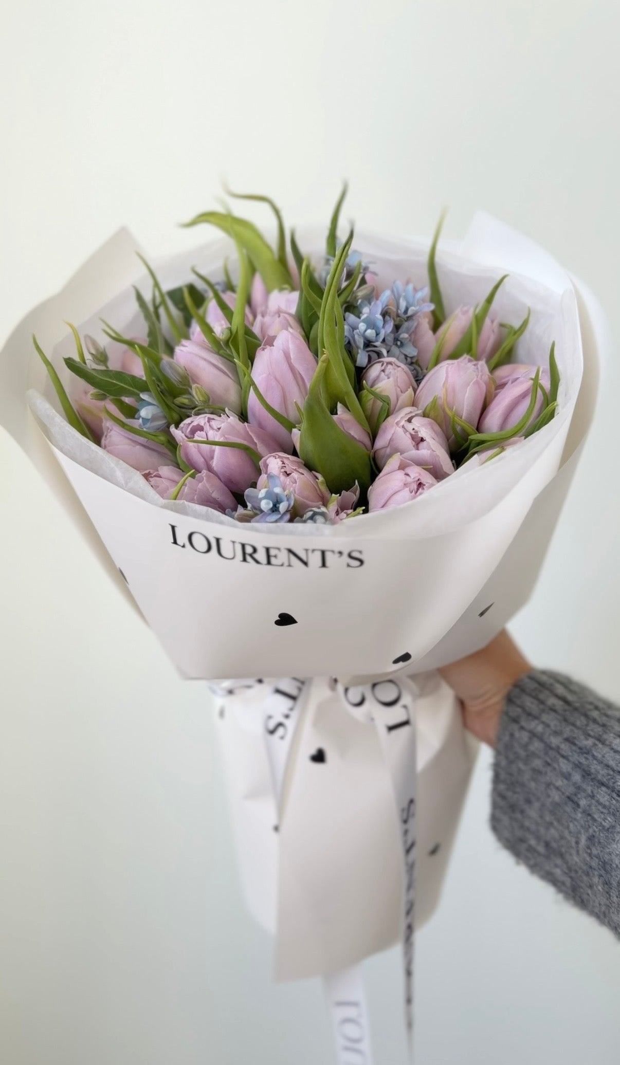 Lavender Tulips & Forget-Me-Nots