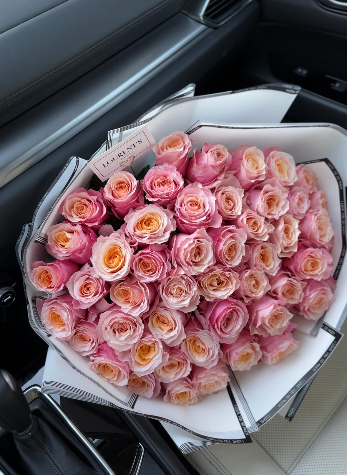Bouquet “Peachy pink roses”