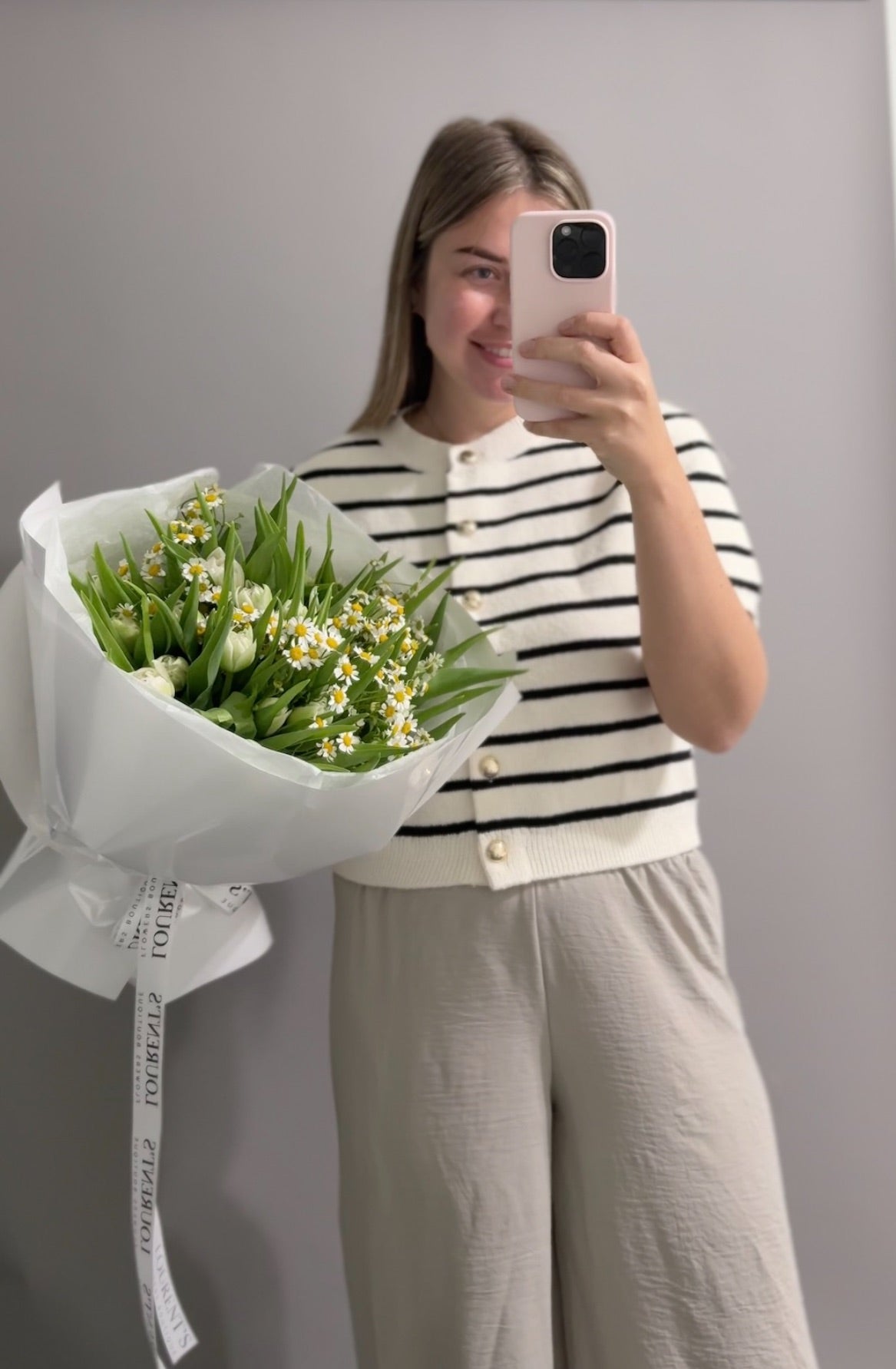 Bouquet “White tulips & chamomile”