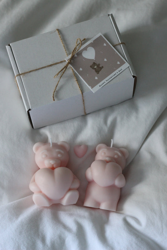 Set of two candles “Teddy Bear”