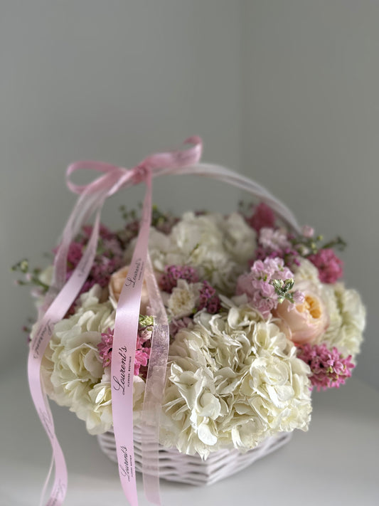 Flowers Basket “White and Purple”