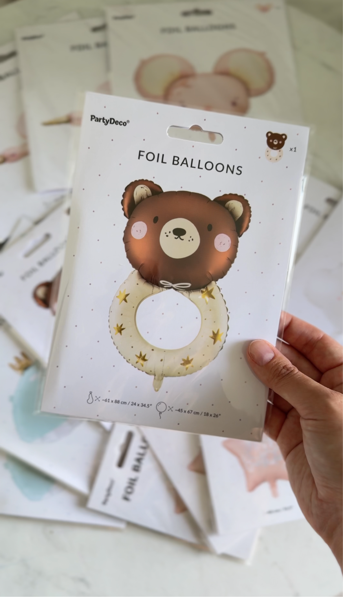 Teddy Bear Rattle Balloon