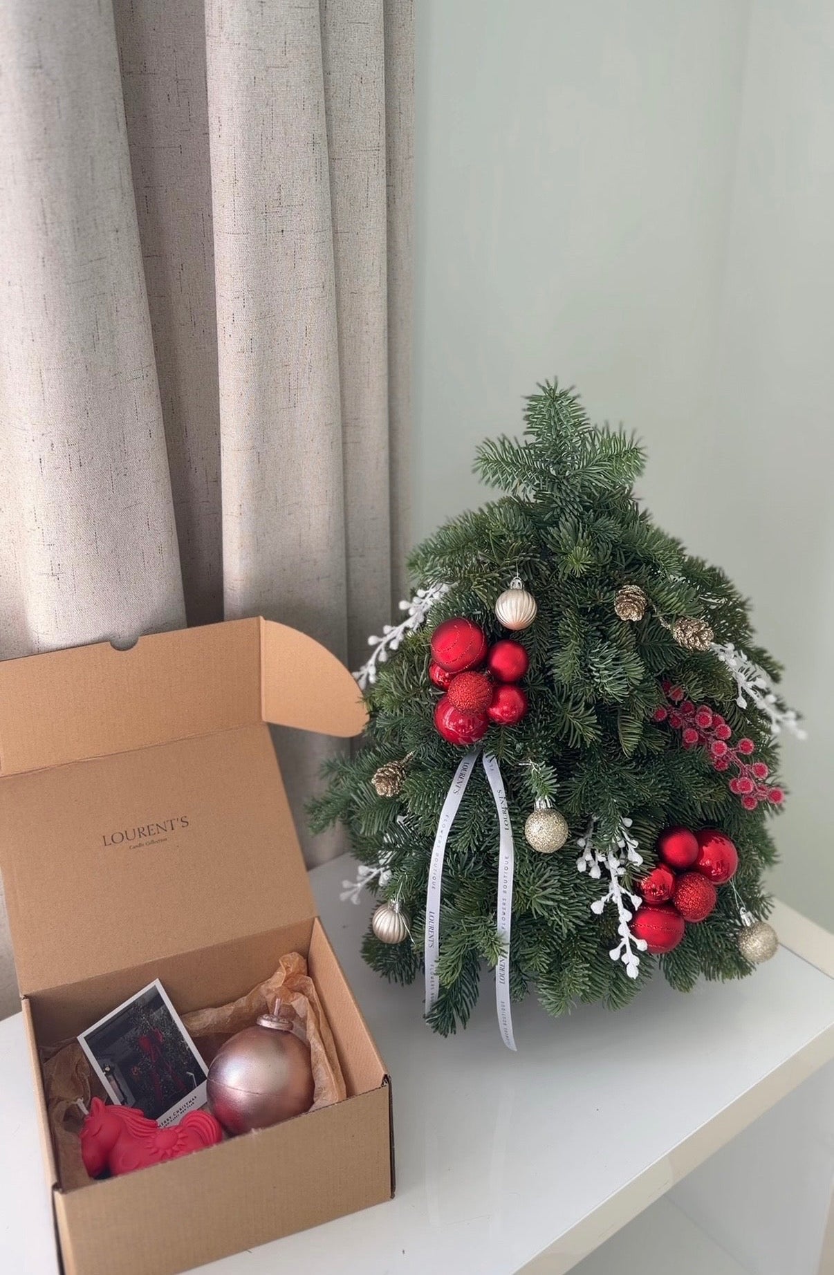 Christmas Tree & Candle Gift Set