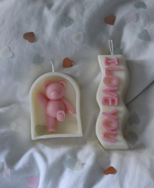 Set of two candles “I Love You”
