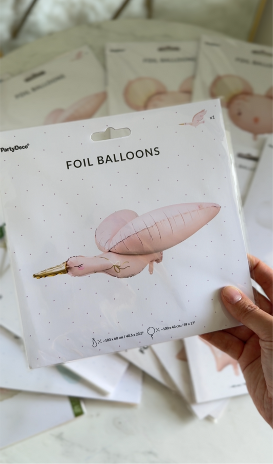 Pink Stork Balloon