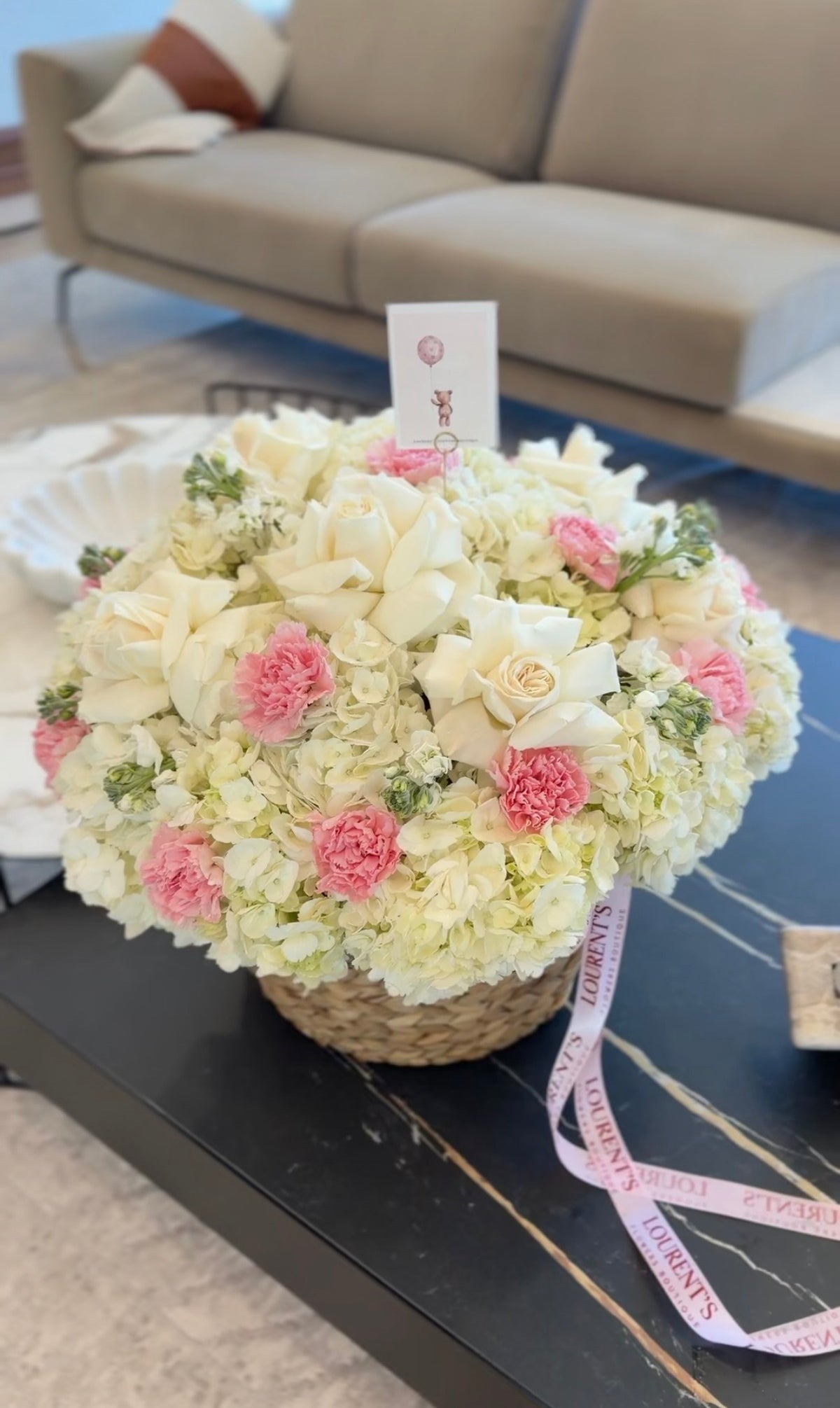 Blush & Ivory Garden Basket