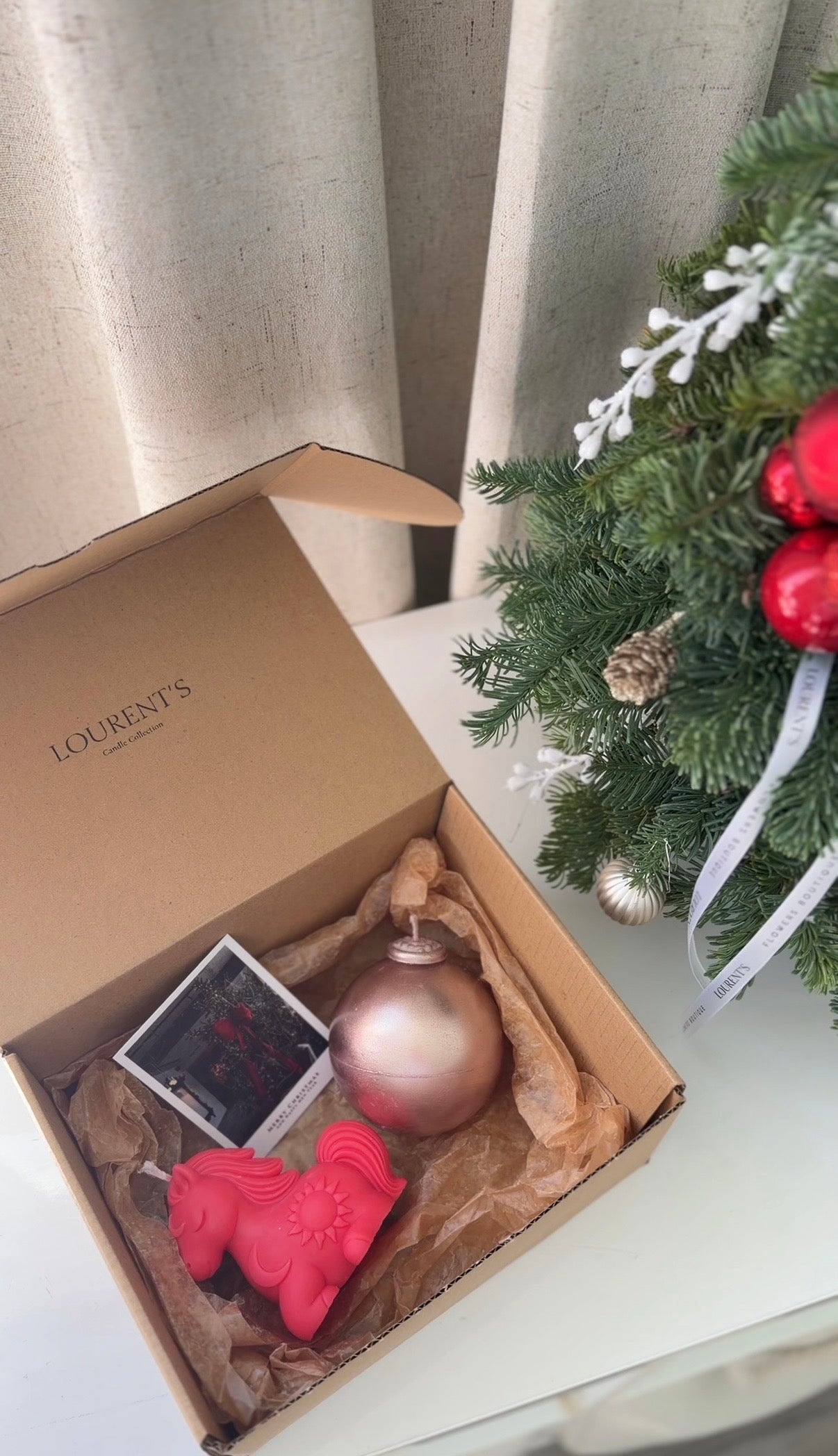 Christmas Tree & Candle Gift Set