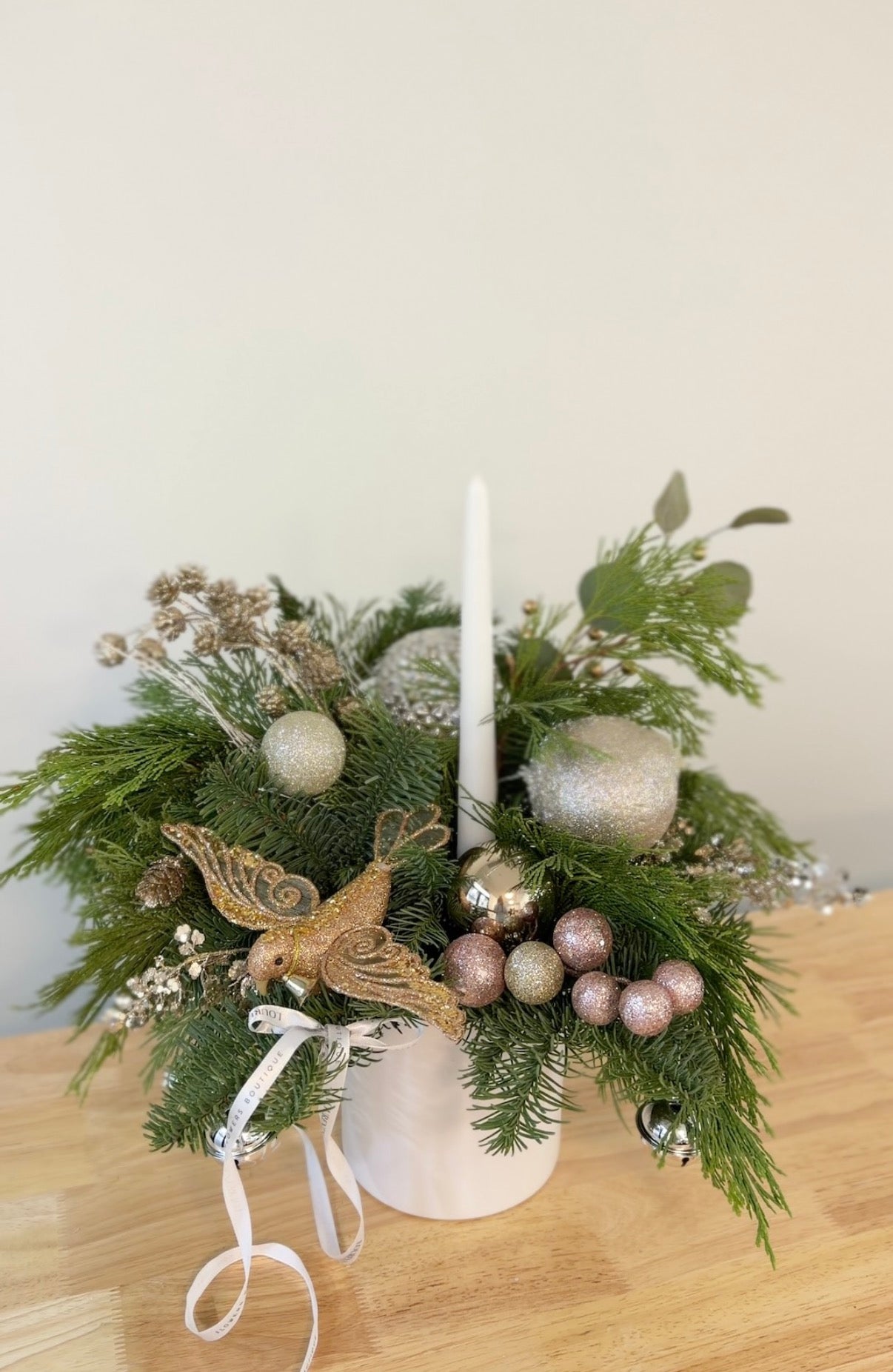 Christmas Candle Arrangement “Winter Bird of Light”