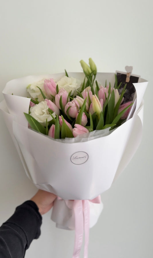 Bouquet “Tulip Pink Marble”