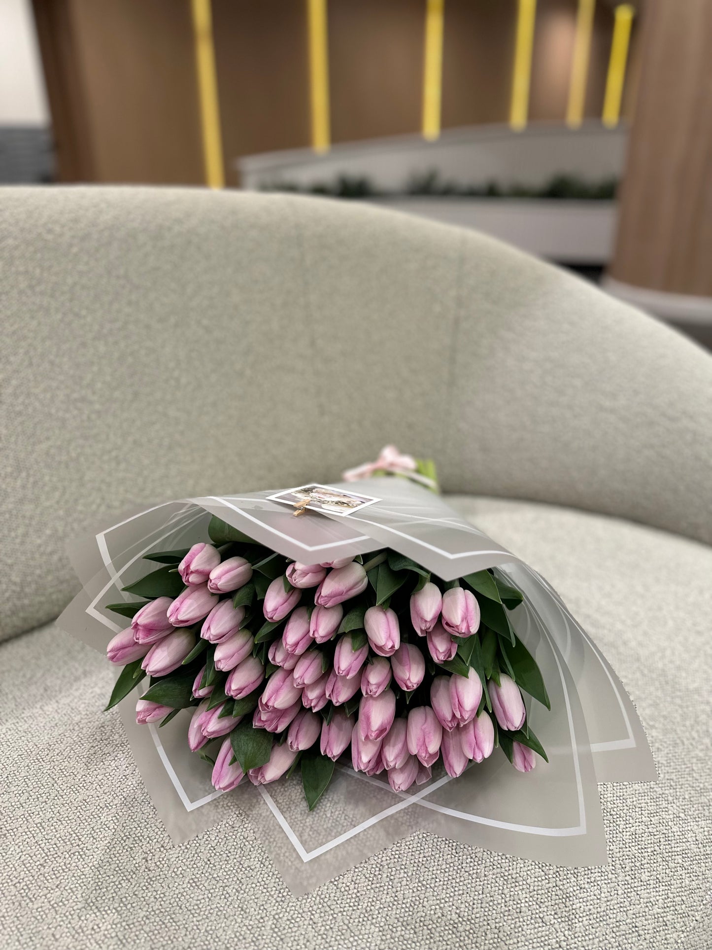 50 Pink Tulips Bouquet